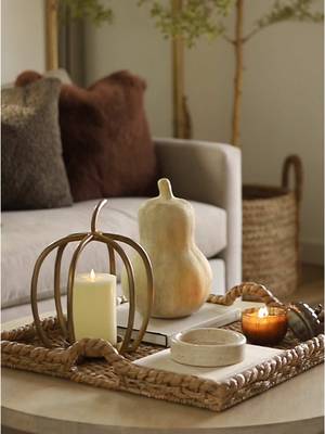 The season of cozy is here 🍁 Wrap your living room in autumn colors, glowing candles, and plush pillows for a space that feels warm, inviting, and perfectly fall. 📹: @Rachel Norstrom | style inspo #mypotterybarn