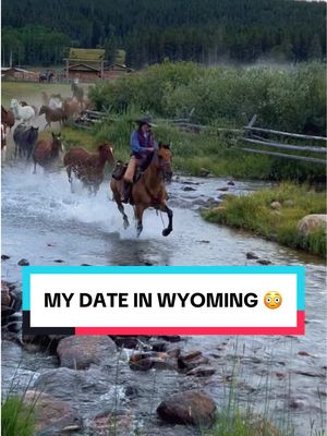 The most majestic entrance I’ve ever seen #50Dates50States #wyoming #cowgirl #horses #country 