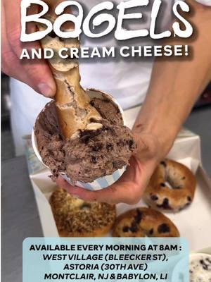 RIP. DIP. REPEAT. 🥯✨ Bagels + cookie-flavored cream cheese are officially part of the lineup. 🍪 Doors open at 8 AM in West Village, Astoria, Montclair & Babylon — who’s ready to rip n dip? What flavor should we serve up next? 👀 #ChipCityCookies #ChipCityBagels #NYCFoodies #BagelLovers #CreamCheeseDreams       