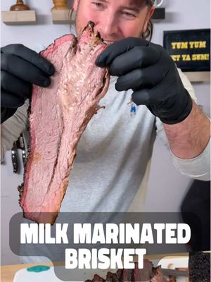 Juicy, tender, and packed with Dan-O’s flavor! Milk Marinated Brisket done right!🔥🥩 #brisket #milk #grilling #danosseasoning 