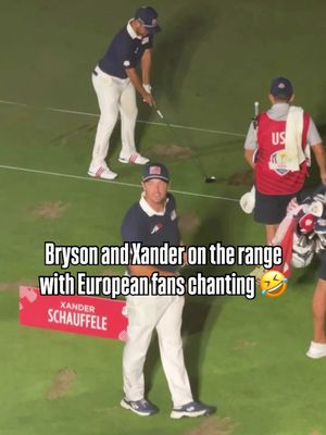 Fans were having fun with Bryson and Zander as they grinded out a post round range session. 🤣