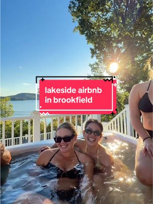 your sign to book a lakeside airbnb with your friends 💟 @Stay At The Lake Candlewood CT was seriously one of the best weekends we had all summer. It sleeps 16 (!) and is perfect for families, friend groups, bach parties, etc.  Book at the link in bio under “travel” AREA RECS:  🚤 If you’re there during warm weather, you MUST get out on the lake with @Lakeside Watersports. They pick you up right from your dock and offer tubing, wake surfing, & other water sports  🥖 @Stew Leonard’s is right nearby and is one of my fave grocery stores. they also have lots of prepared foods if you don’t feel like cooking  ☕️ @mothershipbakery quickly became our favorite cafe. great coffee, pastries, and sandwiches  🥪 White Turkey Deli had amazing sandwiches & the owner is so kind! perfect spot to grab sandwiches before a boat day  Stay at the Lake also offers an extensive list of local recommendations when you book with them! #ctbucketlist #candlewoodlake #stayatthelake #ctairbnbs #staycation 