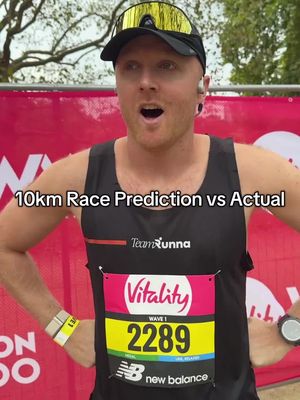10k Race Prediction vs Actual time 