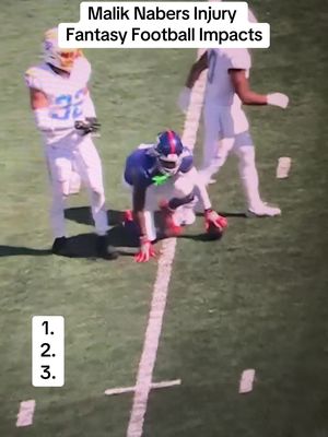 The Malik Nabers injury Impacts on Fantasy Football #walterpicks #fantasyfootball #giants #maliknabers #newyorkgiants 