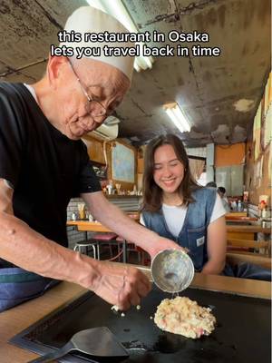 This Hidden Okonomiyaki Restaurant in Osaka will take you back in time to the Showa Era in Japan 🥹 📍Okonomiyaki Miyoshi in Osaka  #japan #osaka #japanesefood #okonomiyaki #osakajapan 