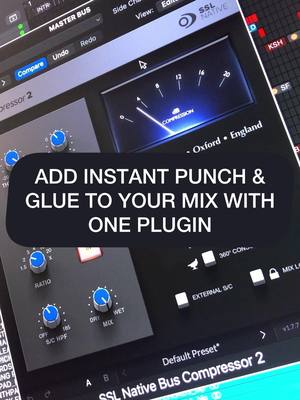 ADD THIS PLUGIN TO YOUR MIX OR MASTER BUS CHANNEL and Glue your mix together with this SSL compressor technique! I’ve used this approach since I started mixing and it’s always been effective at making my mix sound together and cohesive. Not only that, the SSL compressors elude a certain analog colour that I love. It’s subtle, but it’s gooey, warm and it just makes everything sound better! Which of the SSL compressors are your favourite? Let me know in the comments! Aubrey -------- 👋 Visit www.aubreywhitfield.com/store or the link in my bio where you will find: ◾️Online Courses in Producing and Mixing ◾️A collection of mixing and mastering masterclasses ◾️Preset Packs for your favourite plugin ◾️My mix template in Logic Pro, Ableton & FL Studio ◾️Pre-made Plugin Mixing Chains ◾️EQ frequency guides ◾️Some freebies! ◾️Plus more.... #musicproducer #beatmaker #studioflow #musicproduction #producerlife                             