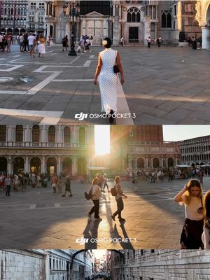 Exploring Venice with my new Osmo Pocket 3 🇮🇹🎞️ Obsessed with smooth Follow shots and crisp low light while it tracks my face #osmopocket3 #vloggingcamera #travelvlog #shotonpocket3 #Venice @DJI Osmo 