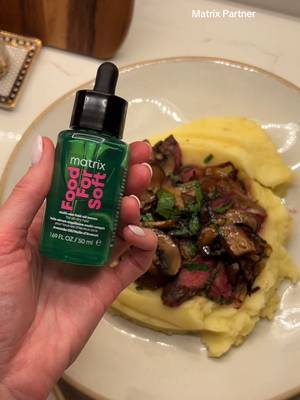 the best oil for steak? Avocado oil. The best oil for silky hair? @Matrix Food For Soft, two non-negotiables in the house #MatrixPartner #FoodForSoft #GlitchInTheMatrix