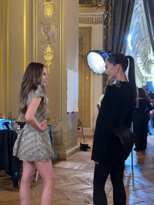 @Belinda and @Amy Jackson sharing tips on how to walk with confidence before owning #ledefilelorealparis runway 💫 #lorealparis #parisfashionweek 