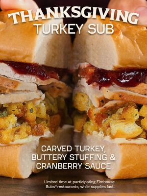 Feeling very grateful for turkey, cranberry sauce, and stuffing 🍗 New this year, add on a side of savory gravy!