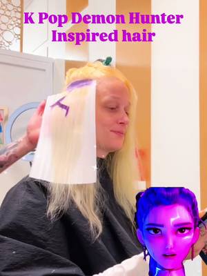 K-pop Demon Hunters inspired hair. Obsessed with those patterns. #kpop #kpopdemonhunter #kpopdemonshunters #kpopdemonhuntersrumi #kpopdemonhunterscosplay 