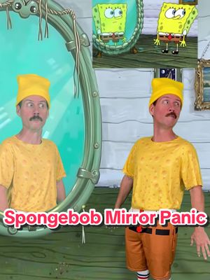 When your inner voice quits on you 😭  #spongebob #mirror #patrickstar #comedy 