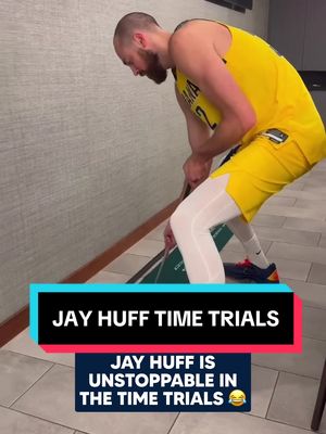 “Now let’s do one where I cheat the entire time.” 😂 Jay Huff took on the Locker Room Time Trials and crushed it. #NBA #pacers #basketball #mediaday #games 