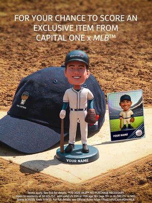 Round out the season with exclusive merch from Capital One x MLB™. Terms apply. See link in bio to enter and for details. #MLB #Baseball #whatsinyourwalletchallenge
