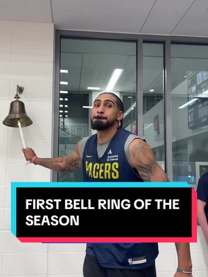 Obi Toppin was the first to ring the bell this season 🔔 “We back baby!” #NBA #pacers #basketball #obitoppin #bell 