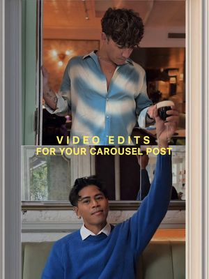 fun video edits to try for your next carousel post. Could even do these as still photos too. 