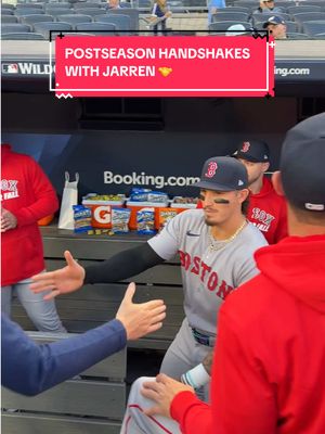 death, taxes & Jarren pregame handshakes 🔒 #MLB #mlbpostseason #wildcard #redsox