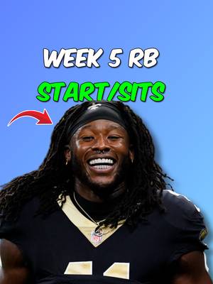 RBs To Start & Sit For Week 5 Fantasy Football 🏆 #nfl #fantasyfootball #fantasyfootballadvice #fyp