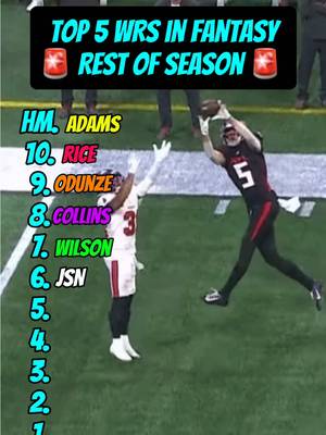 Top 5 WRs in Fantasy Football 🔥#nfl #fantasyfootball  WR Rankings Fantasy Football