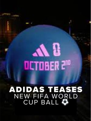 From 1970 ➡️ 2026. Adidas turned The Sphere into a timeline of every FIFA World Cup ball — and teased the official ’26 reveal for October 2. ⚽️ (via @SphereVegas) #fifaworldcup #worldcup #Soccer #adidas