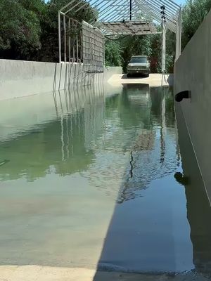 R2 making waves (literally) at our water fording testing facility.