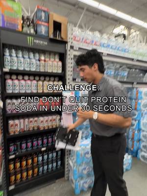 Do you think you can find Protein Soda at @walmart in under 30 seconds? 👀 #DontQuitProtein #ProteinSoda #Walmart #WalmartChallenge