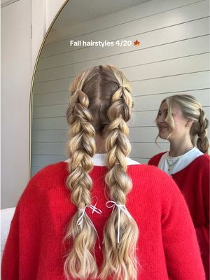 Dragons braids & sweaters all fall long 🤎 #fallhairstyles #fallhairtrends #braidedhairstyles #dragonbraid #fallhairinspo 