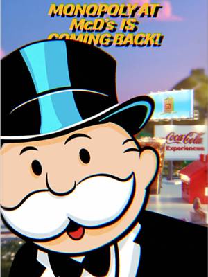 MONOPOLY IS COMING BACK TO McDONALD’S!! 10/6!! GET UR BAG!! PRE-REG IN THE APP!! PHYSICAL PEELS ON SELECT ITEMS! DIGITAL PEELS ON OTHERS! BIG PRIZES!! @Monopoly Game 