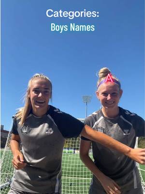 @April Lantaigne and @Kaylee getting competitive 😤 #AFCToronto #RunItOurWay #categories #boysnames 