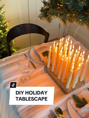 #ad Had a 48 hour timeline to make this table look expensive on the budget… Couldn’t have done it without @The Home Depot having everything I needed to bring that holiday magic to this set up. #HomeDepotPartner 