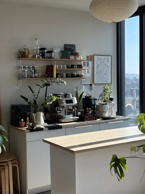 home coffee bar appreciation 😌 #homecafe 