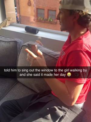 lowkey rizz? 😂😭 #singing #franksinatra #boston #window #berklee 