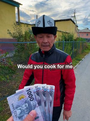 Paying strangers to cook for me #cookingchallenge #cookforme #cooking #Kyrgyzstan 