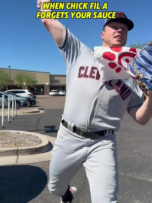 When @Chick-fil-A forgets your sauce.. #ChickFilA #Baseball #Viral #Explore #LongToss   