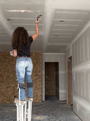 Why does it take so long to fall sometimes 🤣 like I’ve got things to do… just fall on me already 🤣🤣 #reels #fyp #drywall