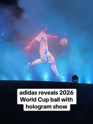adidas revealed the TRIONDA with a futuristic hologram show in front of the NYC skyline #adidas #worldcup #fifa 