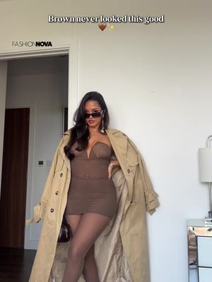 How to style a TRENCH COAT like a baddie ✨ 🔎 In My Place Mesh Pant Set  #TrenchCoatSeason #LayeredLooks #FashionNovaStyle #NovaBabes