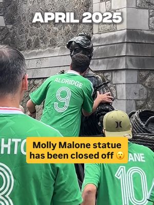 The statue has been closed off from the public to be refurbished  #ireland #dublin #irish #irishnews #news