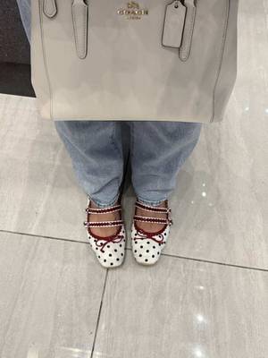 love these Mary Jane cherry white flats from @LeScarpe Manila x @IG: @wear_versa  #flats #fashion #outfit #polkadot 