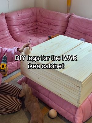 adding legs to my IVAR ikea cabinet 💙 shall i stain or paint next?! 