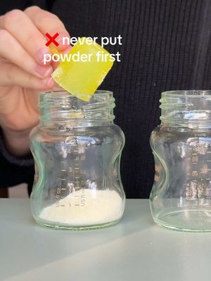 Why is it important to add water BEFORE formula?  Formula is designed to mix with a certain amount of water - the ratio is SUPER important so your baby gets enough nutrition & water (but not too much of either!)  if you add formula first, this skews the total bottle amount & means your baby won't get enough water for the formula added.  ✅ add water first (the bottle size you want to give baby) then add formula!  #formulafeeding #formulatips #firsttimemom #firsttimeparent #firsttimedad 