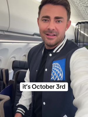 on October 3rd, he flew United @Jonathan Bennett #October3rd #MeanGirlsDay #YouCantSitWithUs #Showgirl #UnitedAirlines