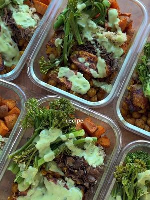RECIPE:  Sweet potato  1kg bag of sweet potato  Olive oil  1 tbsp curry powder  ½ tsp turmeric powder  ½ Tbsp jerk seasoning  Mushrooms  400g mushrooms  Olive oil  Salt & pepper to taste  Jerk seasoning  ½ scotch bonnet pepper  Protein  450g tofu  500g tempeh  Curry powder  Olive oil  Chickpeas  1 tbsp curry powder  ½ tbsp  turmeric powder  ½ tbsp ginger powder  Chilli flakes  Splash of soy sauce  Avocado dip  1 avocado  150g coconut yogurt  ½ lemon juice  Few drops of pepper sauce Coriander     #Mealprep #homecooked #plantbased 