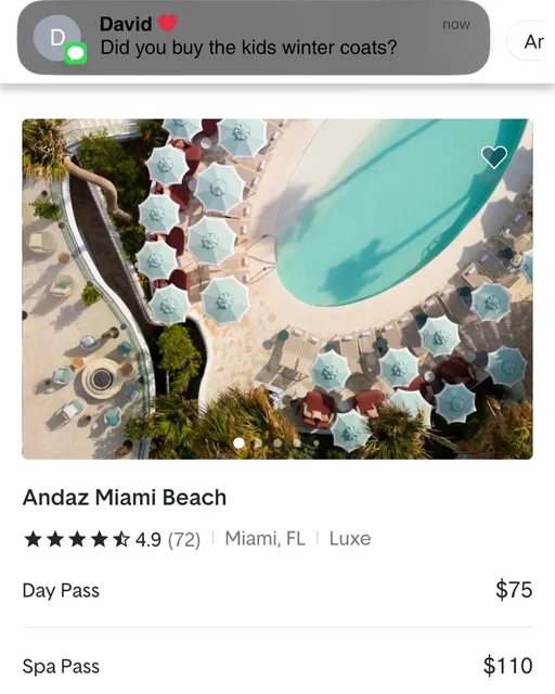 Scrolling on ResortPass is my coping mechanism for a variety of situations.