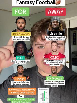 Trade FOR/AWAY in Fantasy Football before week 5…#fantasyfootball #fantasyfootballtips #fantasyfootballdraft #fantasyfootballadvice #nflfootball 