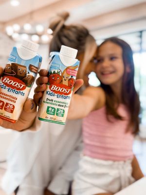 Back in my day, it was chalky vitamins and zero flavour 😅 Kids these days have it made thanks to BOOST Kids!  Each 237ml serving of BOOST® Kids (ages 4–12) has 8g protein, 2g fibre, 26 vitamins & minerals, no artificial flavours or colours PLUS BOOST® Kids  Fruit Essentials is made with real fruit purée 🍓. Four delicious flavours to love, Chocolate, Vanilla, Strawberry Banana, and Tropical, all ready-to-drink, lunchbox-approved, and SO delicious. Find them at your local retailer! @boostnutritioncanada #ad #BOOSTKids 