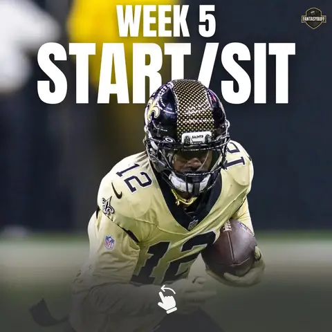 My week 5 start/sit candidates! Scroll through to see them all by position. Who are you most excited for to start this week?! ⬇️  #fantasyfootball #nfl #fyp #FantasyFootballTips #football 