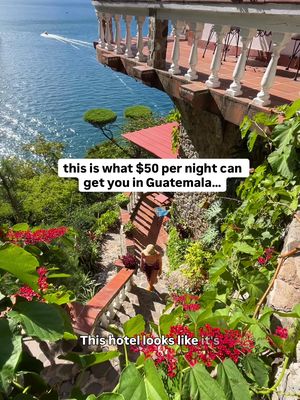 We couldn’t believe this was $50/ night in Guatemala!! 😱 We loved how unique and lush this incredible hotel was, it was really a whole destination within itself! We found this gem using @cozycozy to search for the best properties in the area. Make sure to use Cozycozy to search for your next dream stay! 💎  📍 Casa Del Mundo, Lake Atitlan, Guatemala P.S Prices are per person and not guaranteed and can depend on things like availability/season. #cozycozy #hiddengems #uniquehotels #amazinghotels #bucketlisthotel