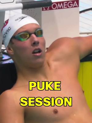 Puke Set Teenage swimming phenom Luka Mijatovic shares the set that sent him straight to the trash can. On paper it doesn’t sound too bad: 5x200 max effort @ 8:00, long course. But the intensity? Brutal.  Would this set make you puke? Answer below! ⬇️⬇️⬇️ . . . #Swimming #LukaMijatovic #SwimSet #DistanceSwimming #BrutalSet  