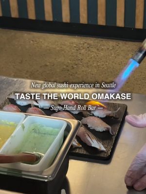 Seattle’s favorite hand roll bar got an upgrade ✨🍣 Sugo Hand Roll Bar @sugohandrollbar now has a 14 course omakase for $95 per person! 💗 On Thursdays at 5:45pm and 8pm, experience an intimate omakase experience at Sugo - located right by Pike Place Market. Chef Han pairs fresh, quality fish with flavors from around the world including inspiration from Korea, Thailand, Greece and beyond. 🌏 The chefs were friendly and knowledgeable, explaining each course. We loved trying all the fish and were surprised at how delicious some of the flavor pairings were. 🤩 Our favorites were kampachi, kinki and uni. 🤤 Everything was great, although we wished for some pieces, there was a little less sauce to let the fish shine through.  You can also add a 5 flight sake/wine pairing for $40 🍶 as well as additional sushi after the meal. 💖 Be sure to make a reservation and give this omakase a try for yourself! ☺️  Thank you @sugohandrollbar for having us! 💌 #hosted  🏷️ #seattlefoodie #seattleeats #seattlefood #sushi  seattle foodie • omakase • seattle food • seattle eats